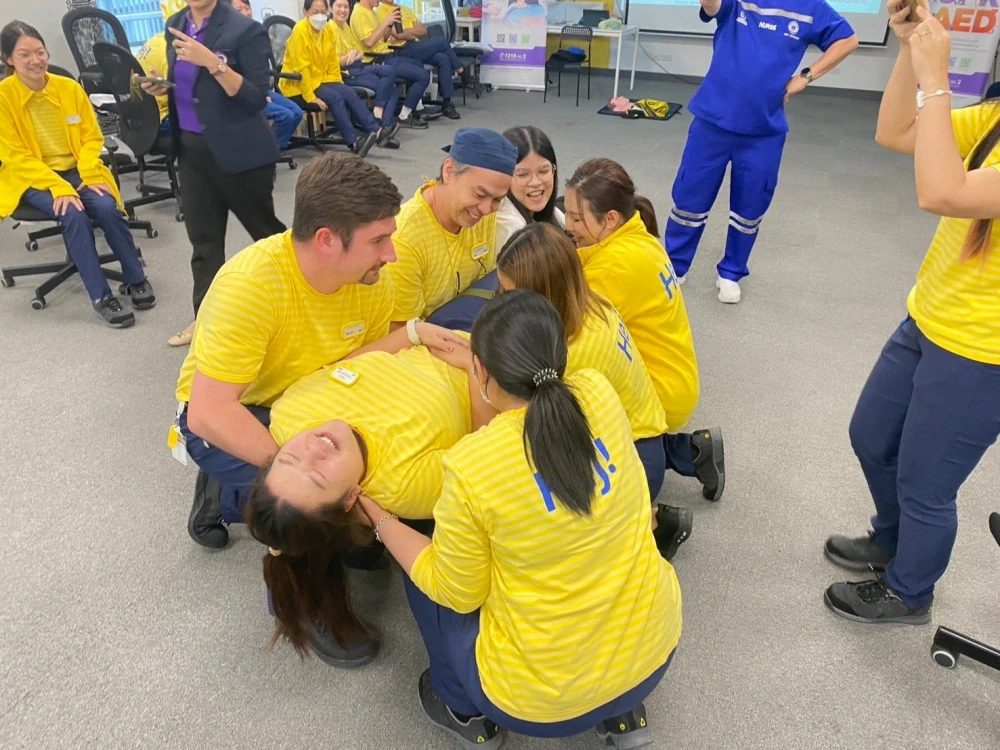 Kasemrad International Hospital Rattanatibeth Conducts First Aid, CPR, and AED Training for Employees of Ikano (Thailand) Co., Ltd. (IKEA Bangyai)