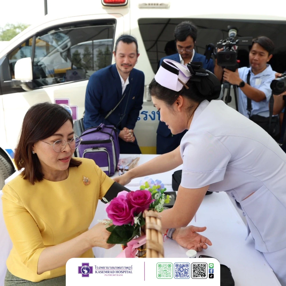 Kasemrad Hospital Pathum Thani and Karunvej Hospital Ayutthaya Join Social Security Office Opening Event with Basic Health Screening Booth